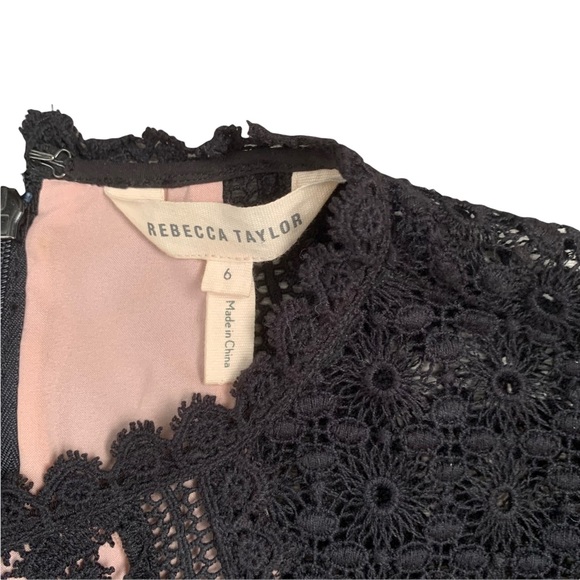 Rebecca Taylor Short Sleeve Mixed Dress Size 6 - Picture 13 of 16